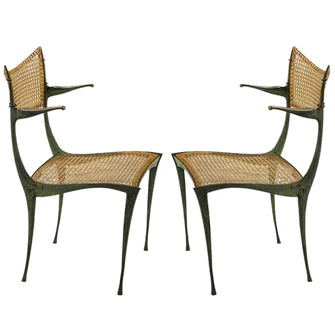 Pair of bronze Gazelle chairs Dan Johnson Cover