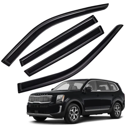For 2020-2025 Kia Telluride Tape-on Rain Guard Windows Visor Side Wind Deflector Foto 1 de 4