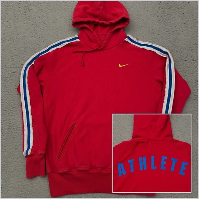 Nike Hoodie Youth Medium (8-10) Red Athlete Spellout Heavyweight Swoosh - Image 1 of 4