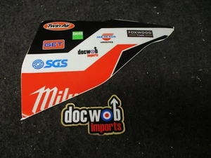 KTM SX/SXF 125-450 2019-2022 Team Hitachi naranja guardabarros delantero gráfico KT7376 - Imagen 1 de 2