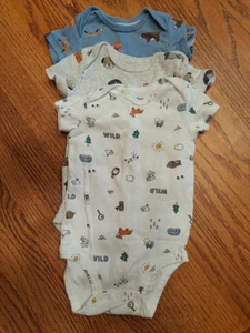 Carters 3er-Pack Tier Body Kurzarm Snap Baby One Piece 6M 6 Monate - Bild 1 von 11