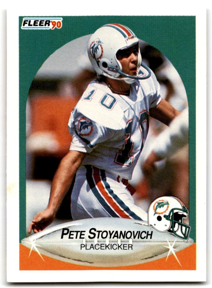 1990 Fleer Pete Stoyanovich Miami Dolphins #248 - Image 1 of 2