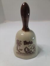 Florida Souvenir Collectable Bell  Hand Bell Vintage Stoneware