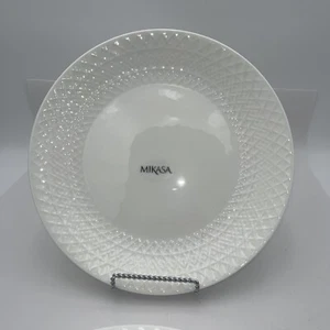 Mikasa JENNA White Bone China 11" Dinner Plate x 4 Plates Lot Replacement New - Picture 1 of 3