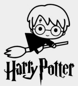 Harry Potter White Vinyl Decal Sticker - Bild 1 von 1