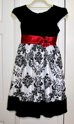 JONA MICHELLE Cap-Sleeve Dress Velveteen-Bodice velvet-flock-satin-skirt girl 10 - Image 1 of 4