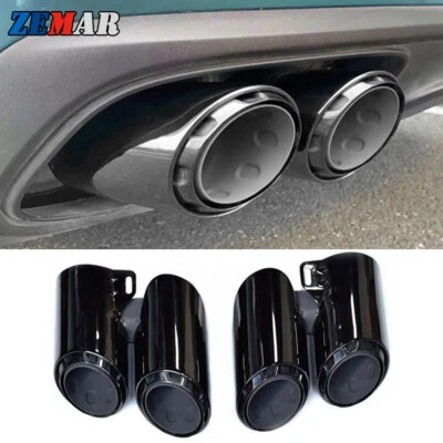 Car Rear Exhaust Tip Muffler Pipe Gloss Black For Porsche Panamera 971 2018-2020 - Image 1 of 4