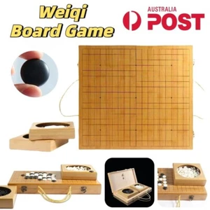 Wooden Chinese Weiqi Go Game Set Folding Portable Baduk Strategy Board Game AU - Picture 1 of 8