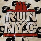 Huge Brand Run Nyc Mens Short Sleeve Crew Neck Shirt White Black Red Dmc Size Xl
