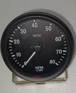 Smiths 100 mm 0 - 80 RPM Black Bezel Tachometer - Picture 1 of 4