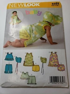 Simplicity 6394, Baby Top, Hose, Mütze, Mädchen Größen NB-Lg, ungeschnitten - Bild 1 von 2