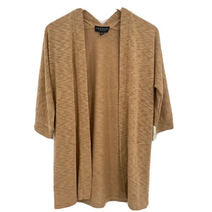 Laundry by Shelli Segal Size Small Cardigan Brown Space Dye Open Sweater NWT - Picture 1 of 7