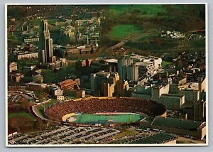 University of Pittsburgh PA Pitt Stadium Cathedral Learning Aerial Postcard P1 - Picture 1 of 2