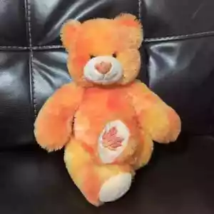 Build A Bear Autumn Bear 2007 Fall Orange Leaf - Picture 1 of 4