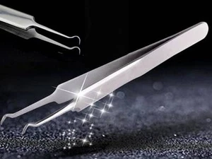 Stainless Steel Spot Remover Curved Tool – Acne Blackhead Extractor Tweezers - Picture 1 of 4