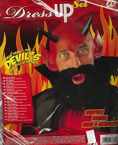 SET DIAVOLO CARNEVALE - Dress UP Set DEVIL'S CARNIVAL - COPRICAPO DENTIERA BARBA - Imagen 1 de 1