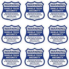 9 STATIC CLING DECALS FOR GLASS WINDOW NO STICKER ADHEISVE FRONT ALARM SYSTEM C