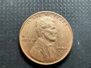 1955 -S lincoln wheat penny error with die chip and die crack - Picture 1 of 5