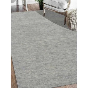 10 x 10 ft. Hand Knotted Gabbeh Wool Solid Square Area Rug Light Blue - Picture 1 of 1