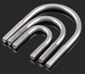 Metric M6 M8 M10 M12 304 A2 Stainless U Bolts Exhaust Clamps U-shaped Pipe Clamp - Picture 1 of 4