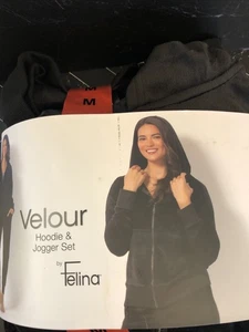 Felina Felpa con Cappuccio e Jogger Set Medium Nero (LE) - Foto 1 di 4