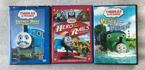 3 THOMAS & FRIENDS DVDs Cranky Bugs HERO OF RAILS Percy Takes Plunge - Picture 1 of 3