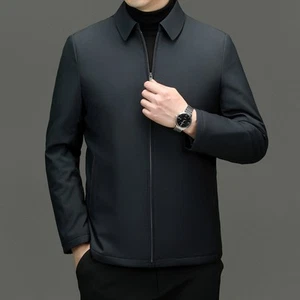 Middle-aged Father Business Casual Pure Color Cotton Clothing Tide - Picture 1 of 7