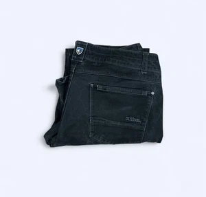 Kuhl Rydr Black Vintage Patina Dye Rugged Hiking Outdoor Jeans Mens 38 X 33.5 - Picture 1 of 9