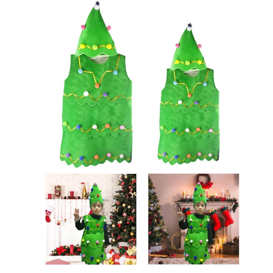 Kids Christmas Tree Costume Dress up Outfit for Performance Festival Carnival - Image 1 of 1