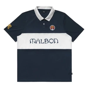 Polo de rendimiento para hombre MALBON X GHOSTFACE - azul marino - mediano - nuevo con etiquetas - último - Imagen 1 de 4