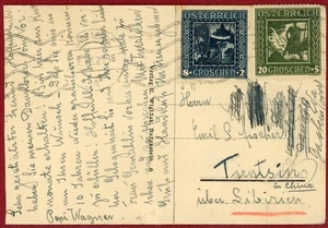 Austria 1926, 28gh on Picture Postcard, to Tientsin, China - Picture 1 of 2