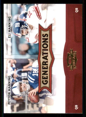 2008 Donruss Threads Generations #1 Peyton Manning/Eli Manning - Image 1 of 2