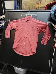 Vintage Chaps Ralph Lauren Made in USA Mens Red Shirt 15.5-32/33 L/S Button - Picture 1 of 6
