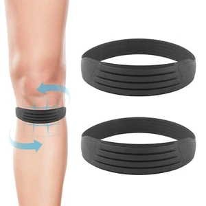 2Pcs Patellar Tendon Support Strap, Silicone Knee Band Flexible Patella Knee - Picture 1 of 6