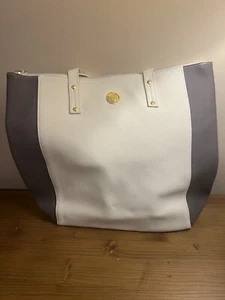 Neue Joy Mangano Tasche dunkelblau und grau Leder - Bild 1 von 6