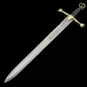 Anillo Irlandés Empuñadura Espada Ancha Listo para Batalla Espada Funcional Con Vaina de Madera  - Imagen 1 de 4