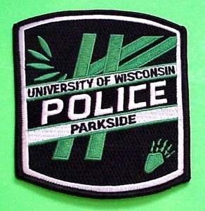 UNIVERSITY OF WISCONSIN  PARKSIDE  WI  4 5/8"  POLICE PATCH  FREE SHIPPING!!! - Picture 1 of 1