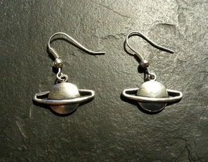 Planet Solar System Sci Fi Earrings Charm Penadant Ring Saturn Ring Jupiter Gift - Picture 1 of 1