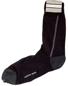   Geoffrey Beene Cotton Men's  Black Gray  Soft Socks Sz 10-13
