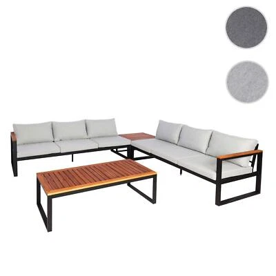 Garten-Garnitur HWC-L26, Lounge-Set Sitzgruppe Sofa, Aluminium Akazie Holz   - Bild 1 von 4