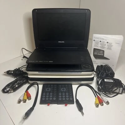 2 Philips PD9030/37 Reproductor de DVD Portátil Pantalla LCD de 9" con Cables y Mandos a Distos PIEZAS Foto 1 de 4