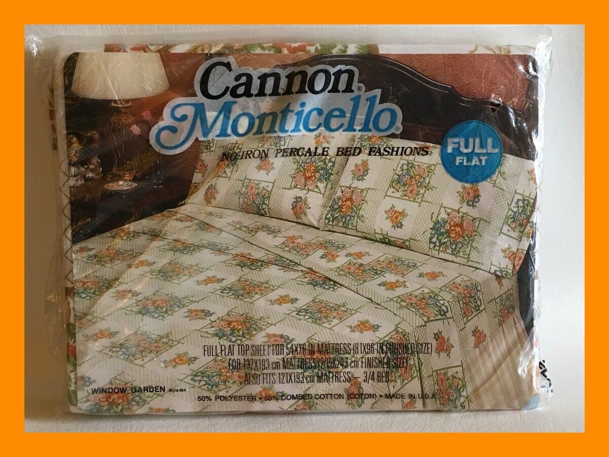 Vintage Canon In Monticello Window Garden - 2 Pillowcases NIP | eBay