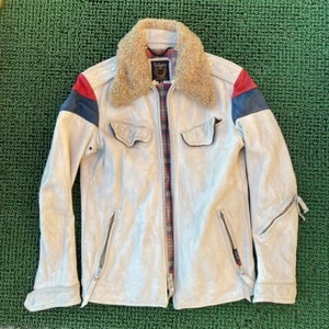 Schott Leather Riders Jacket Fur Men Size S White - Picture 1 of 9