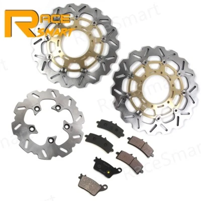 Front Rear Brake Rotors + Pads For Suzuki GSXR 1000 GSXR1000 2012 2013 2014 2015 - Image 1 of 4