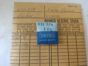 3 tornillos de caja vintage NOS SEIKO modelo 6220M, parte # 022354 - Imagen 1 de 2