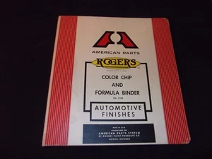 American Parts Rogers Automotive Finishes 3 Ring Binder Color Chip Formula #5156 - Picture 1 of 5