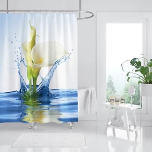 3D Wasser Lily 89 Duschvorhang Wasserdicht Faser Bad Daheim Windows Toilette DE - Picture 1 of 3