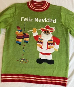 Festified Para Hombre Feliz Navidad Feo Suéter de Navidad en Verde XL - Imagen 1 de 18