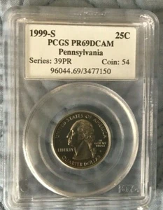 1999 S Pennsylvania State Quarters PR69 DCAM - T - Picture 1 of 2