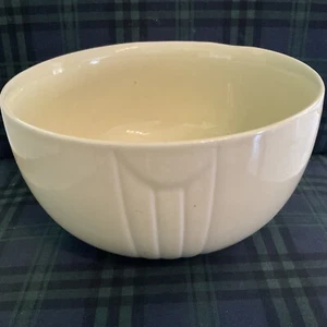Vintage Hall Art Deco Mix/Serve Cream/Yellow Bowl Large Stoneware Pottery 1930s - Picture 1 of 8